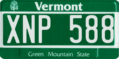 VT license plate XNP588
