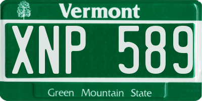VT license plate XNP589
