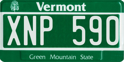 VT license plate XNP590
