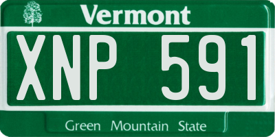 VT license plate XNP591