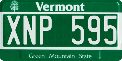 VT license plate XNP595