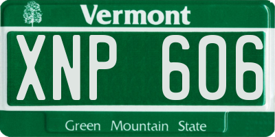 VT license plate XNP606