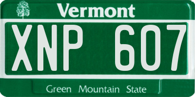 VT license plate XNP607