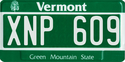 VT license plate XNP609