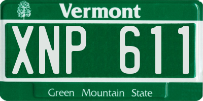 VT license plate XNP611