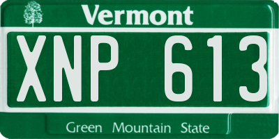 VT license plate XNP613