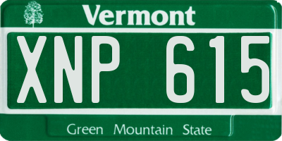 VT license plate XNP615