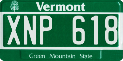 VT license plate XNP618