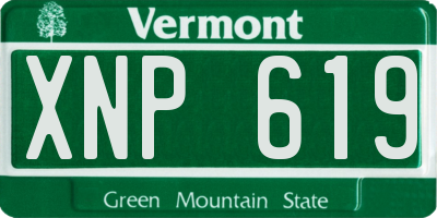 VT license plate XNP619