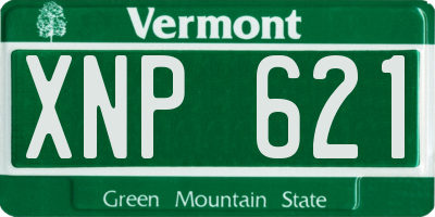 VT license plate XNP621