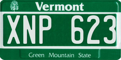 VT license plate XNP623