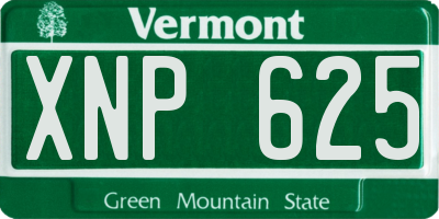 VT license plate XNP625