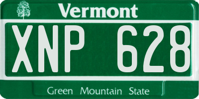 VT license plate XNP628