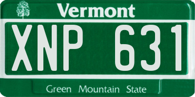 VT license plate XNP631