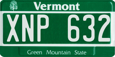 VT license plate XNP632