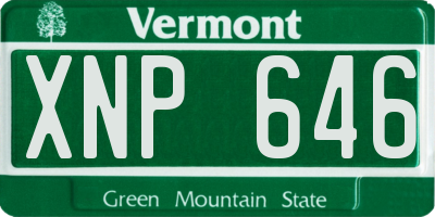 VT license plate XNP646