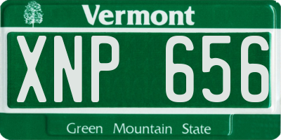 VT license plate XNP656