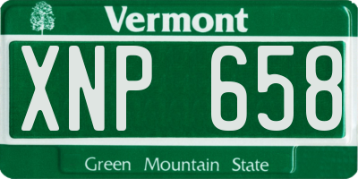 VT license plate XNP658