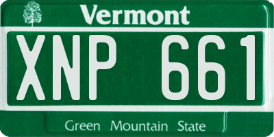 VT license plate XNP661