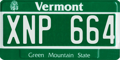 VT license plate XNP664