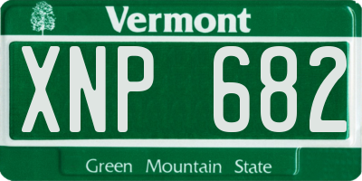 VT license plate XNP682