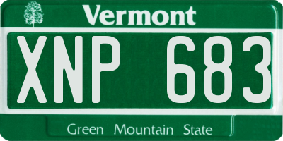 VT license plate XNP683
