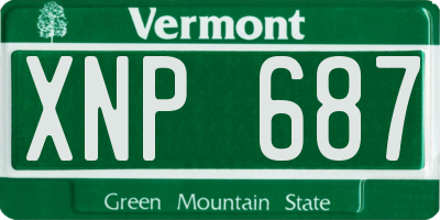 VT license plate XNP687