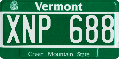 VT license plate XNP688