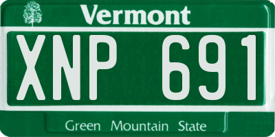 VT license plate XNP691