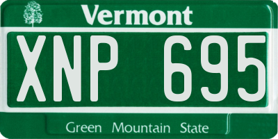 VT license plate XNP695