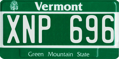 VT license plate XNP696