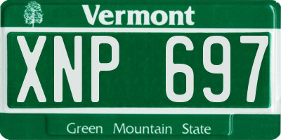 VT license plate XNP697