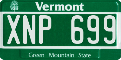 VT license plate XNP699