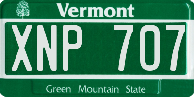 VT license plate XNP707