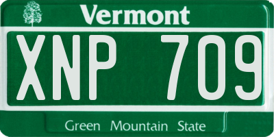 VT license plate XNP709