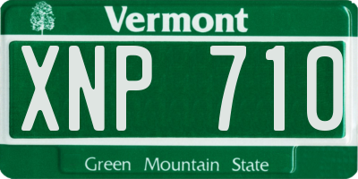 VT license plate XNP710