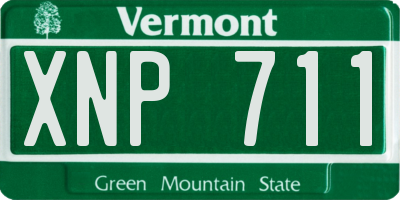 VT license plate XNP711