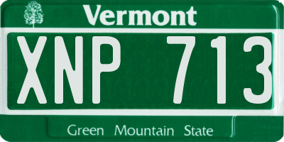 VT license plate XNP713