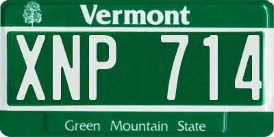 VT license plate XNP714