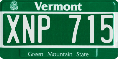 VT license plate XNP715