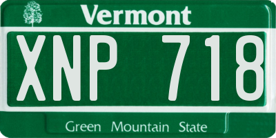 VT license plate XNP718