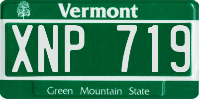 VT license plate XNP719
