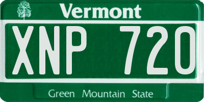 VT license plate XNP720