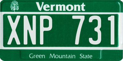 VT license plate XNP731