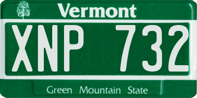 VT license plate XNP732
