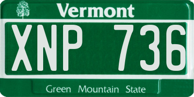 VT license plate XNP736