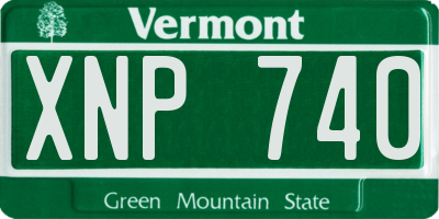 VT license plate XNP740