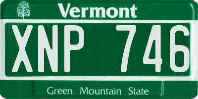 VT license plate XNP746