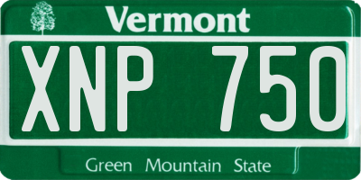 VT license plate XNP750