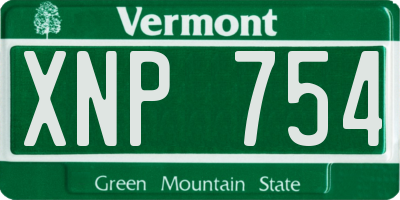 VT license plate XNP754